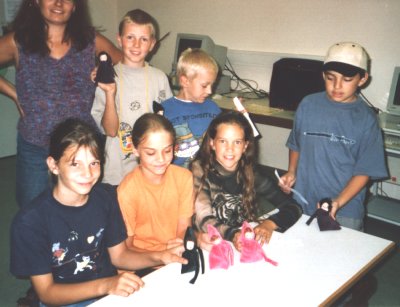 Sonja Fuchs und Wiebke, Lena, Jasmin, Jannik, Manuel, Ragip